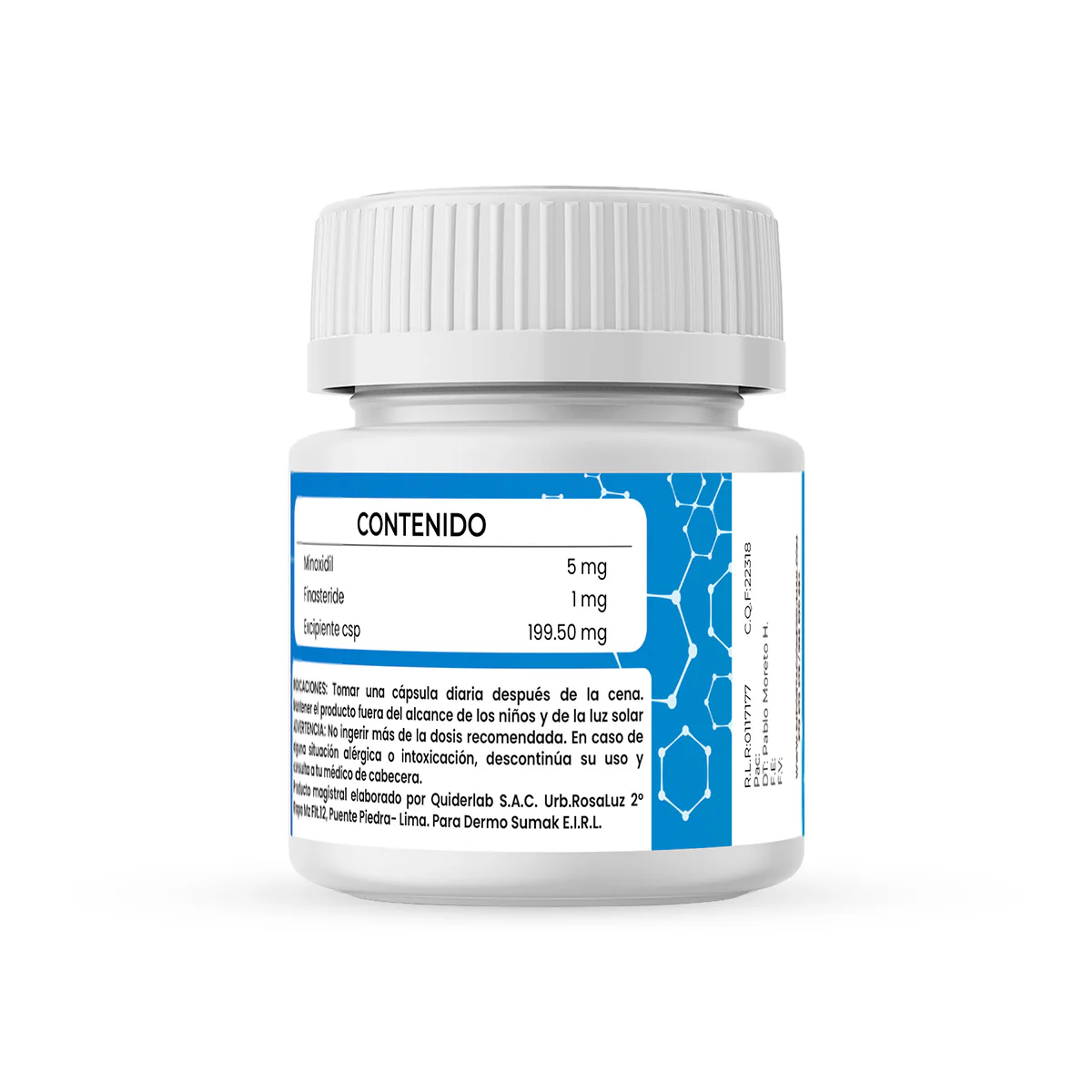 Minoxidil 5 mg & Finasteride 1 mg x 60 Cápsulas- Dermo Sumak - Image 3