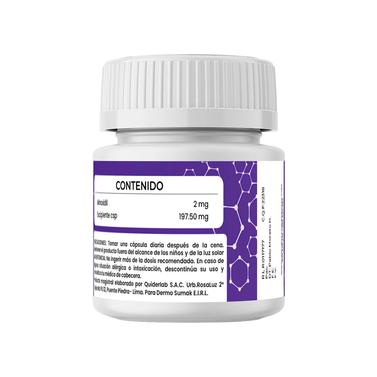 Minoxidil 1 Mg 60 Capsulas - Dermo Sumak - Image 3