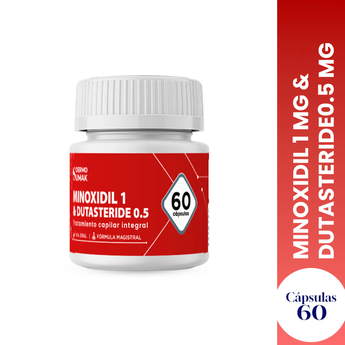 Minoxidil 1 mg & Dutasteride 0,5 mg x 60 caps - Dermo Sumak