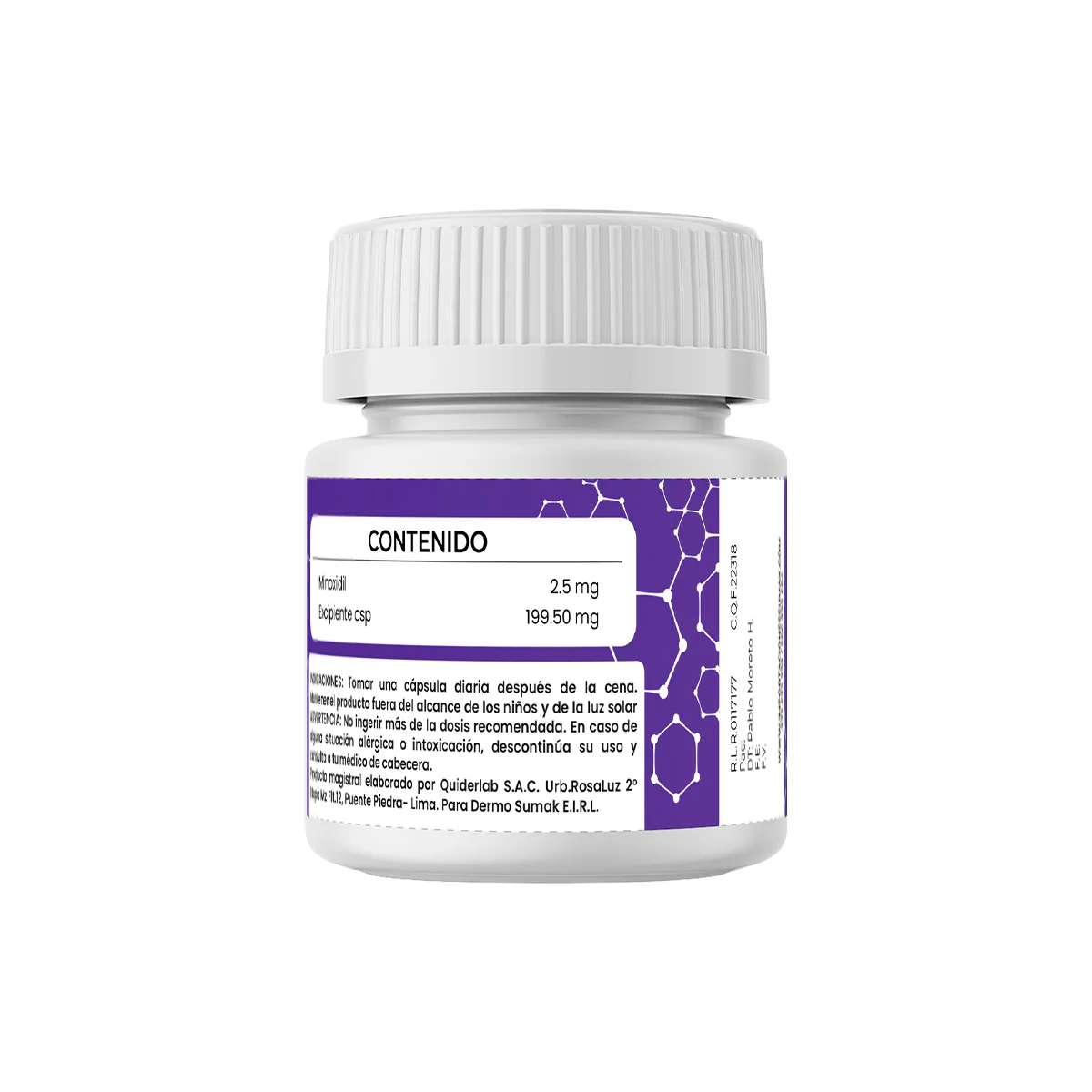 Minoxidil 2,5mg x 60 Cápsulas - Dermosumak - Image 3