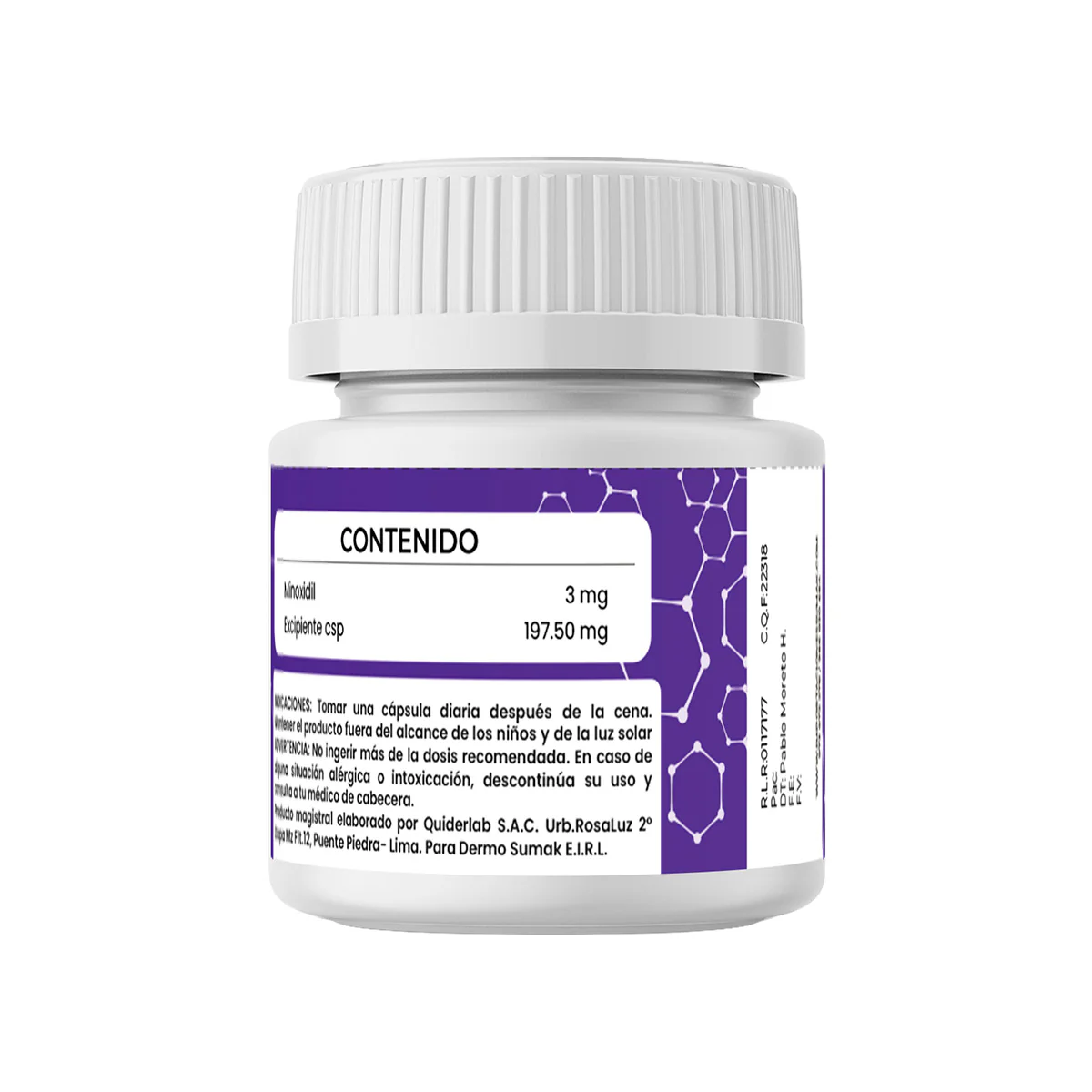 Minoxidil 3mg 60 Cápsulas - Dermo Sumak - Image 4