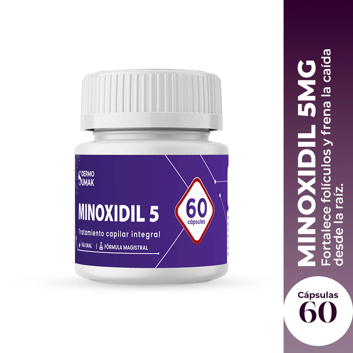 MINOXIDIL 5MG x 60 CĂPSULAS - DERMO SUMAK