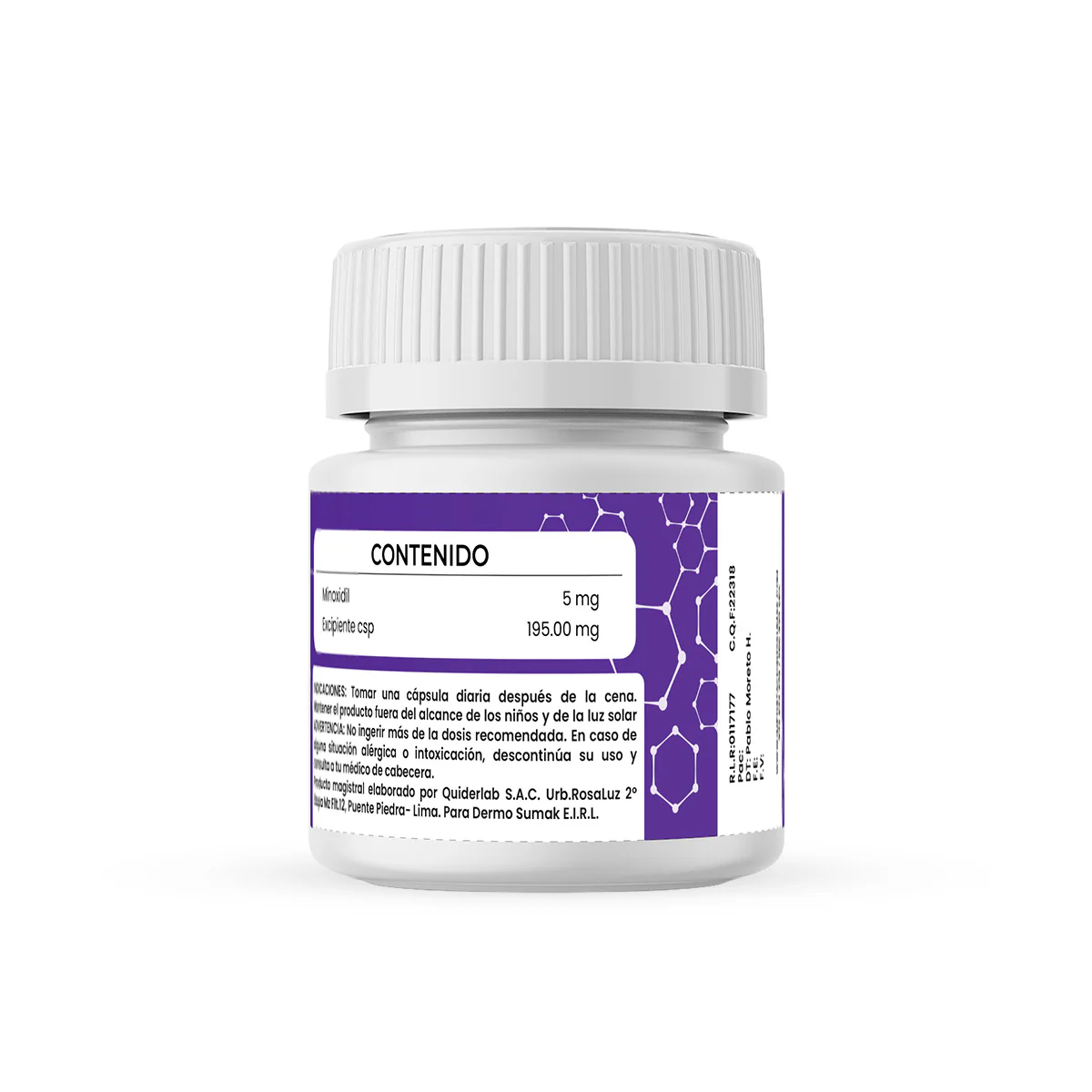 MINOXIDIL 5MG x 60 CĂPSULAS - DERMO SUMAK - Image 3