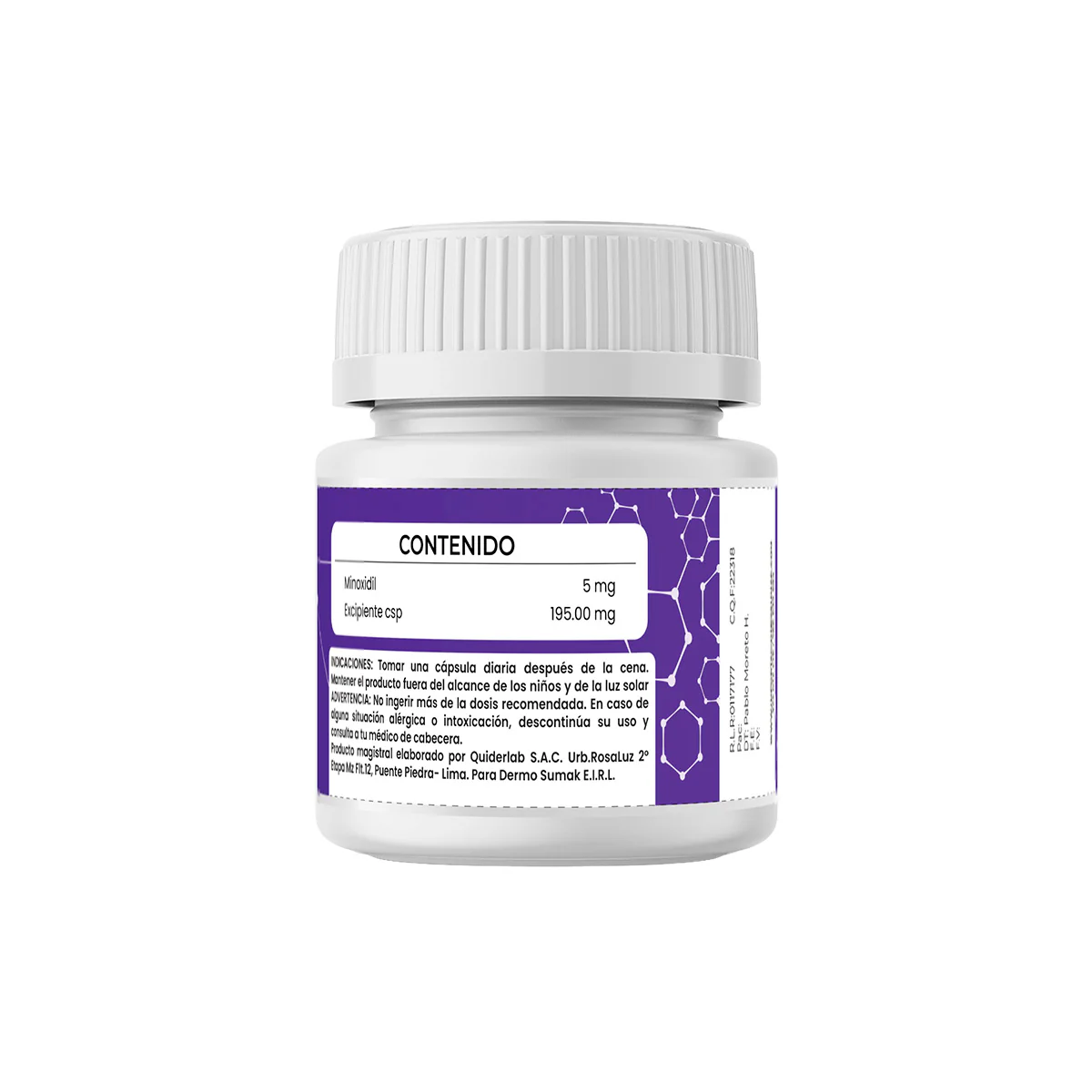 Minoxidil 5mg x 30 Cápsulas - Dermosumak - Image 3
