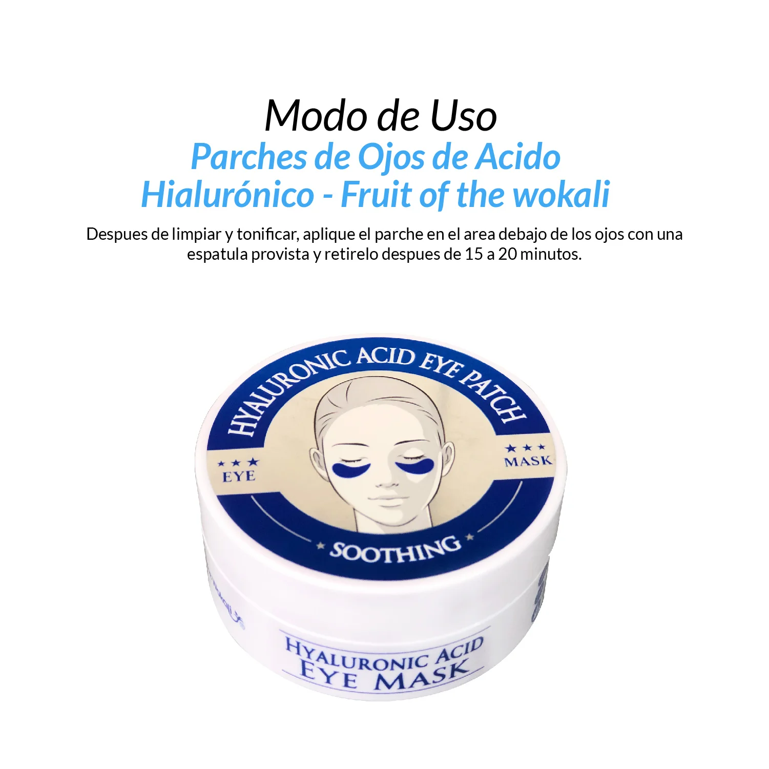FRUIT OF THE WOKALI – MASCARILLA PARA OJERAS – ÁCIDO HIALURÓNICO – 60 PARCHES - Image 3