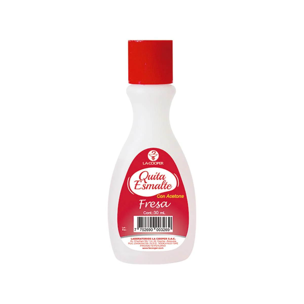 Quita Esmalte con Acetona Fresa 30ml - La Cooper - Image 2