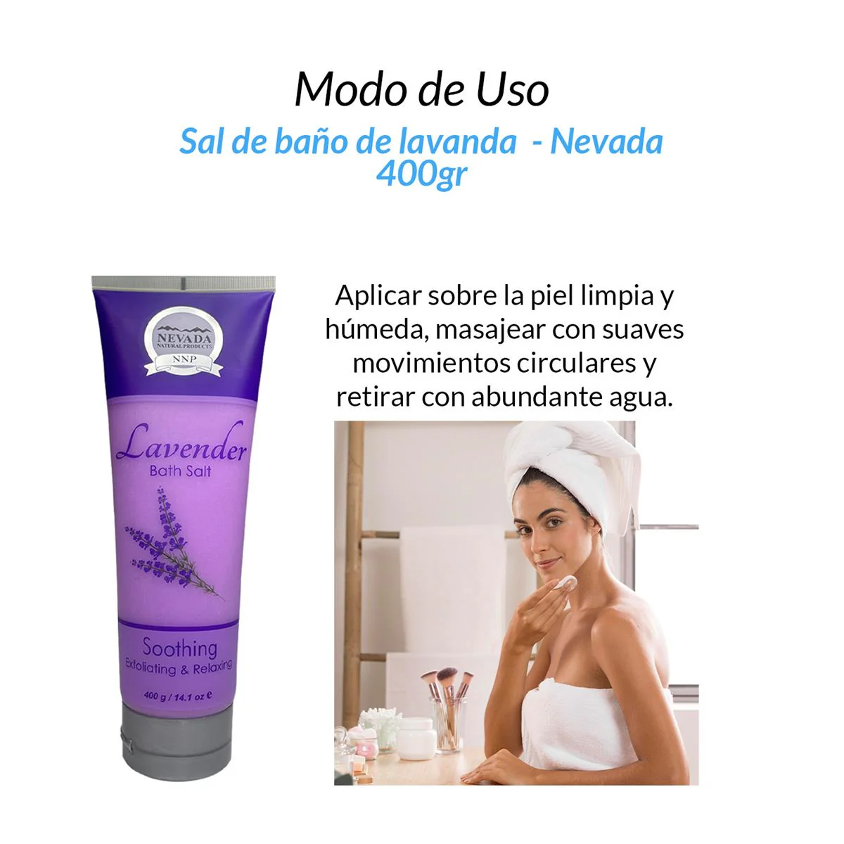 Sal de baño de lavanda 400ml - Nevada - Image 3