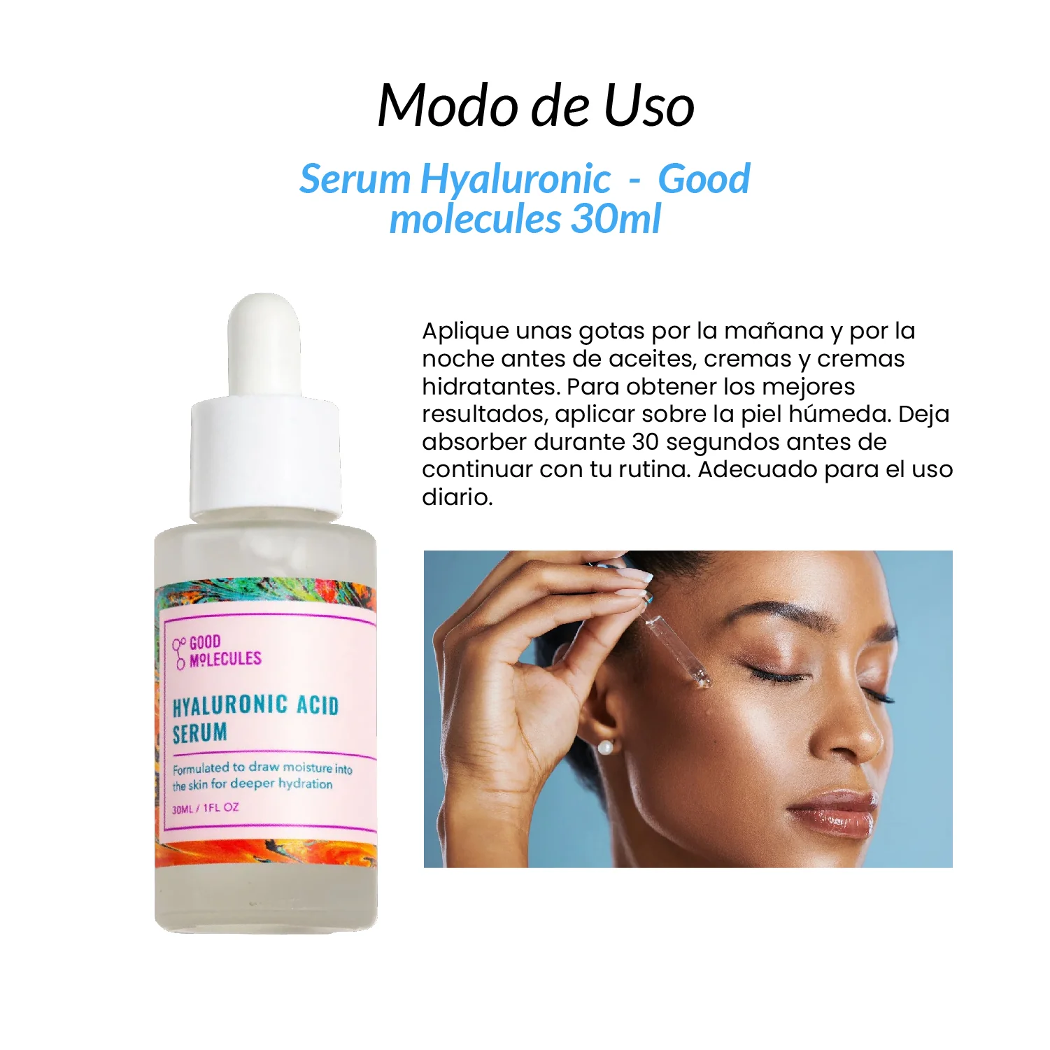 Serum de Ácido Hialurónico- Good Molecules 30ml - Image 3