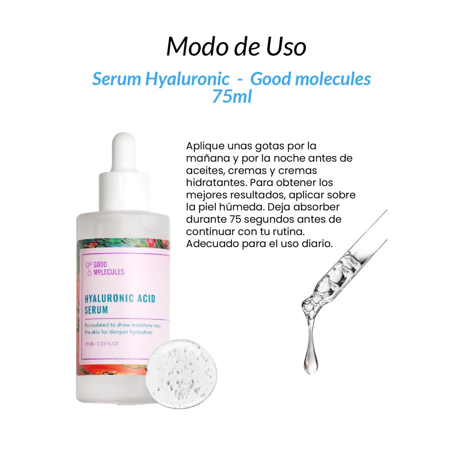 Serum de Ácido Hialurónico - Good Molecules 75ml - Image 3
