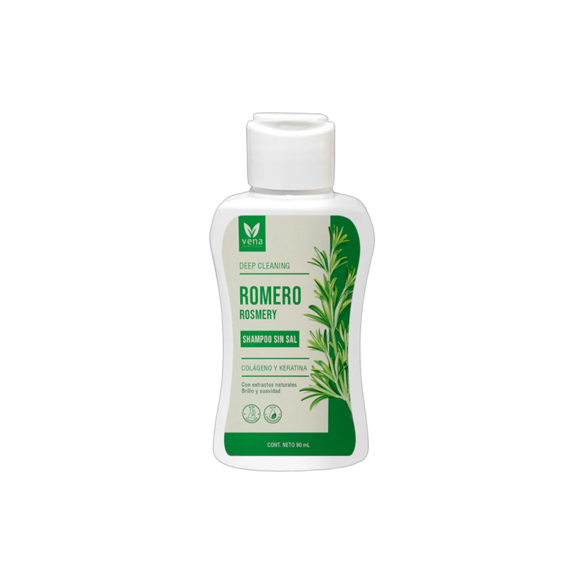 VENA – SHAMPOO ROMERO SIN SAL – HIDRATACIÓN Y BRILLO NATURAL – 90ML - Image 2