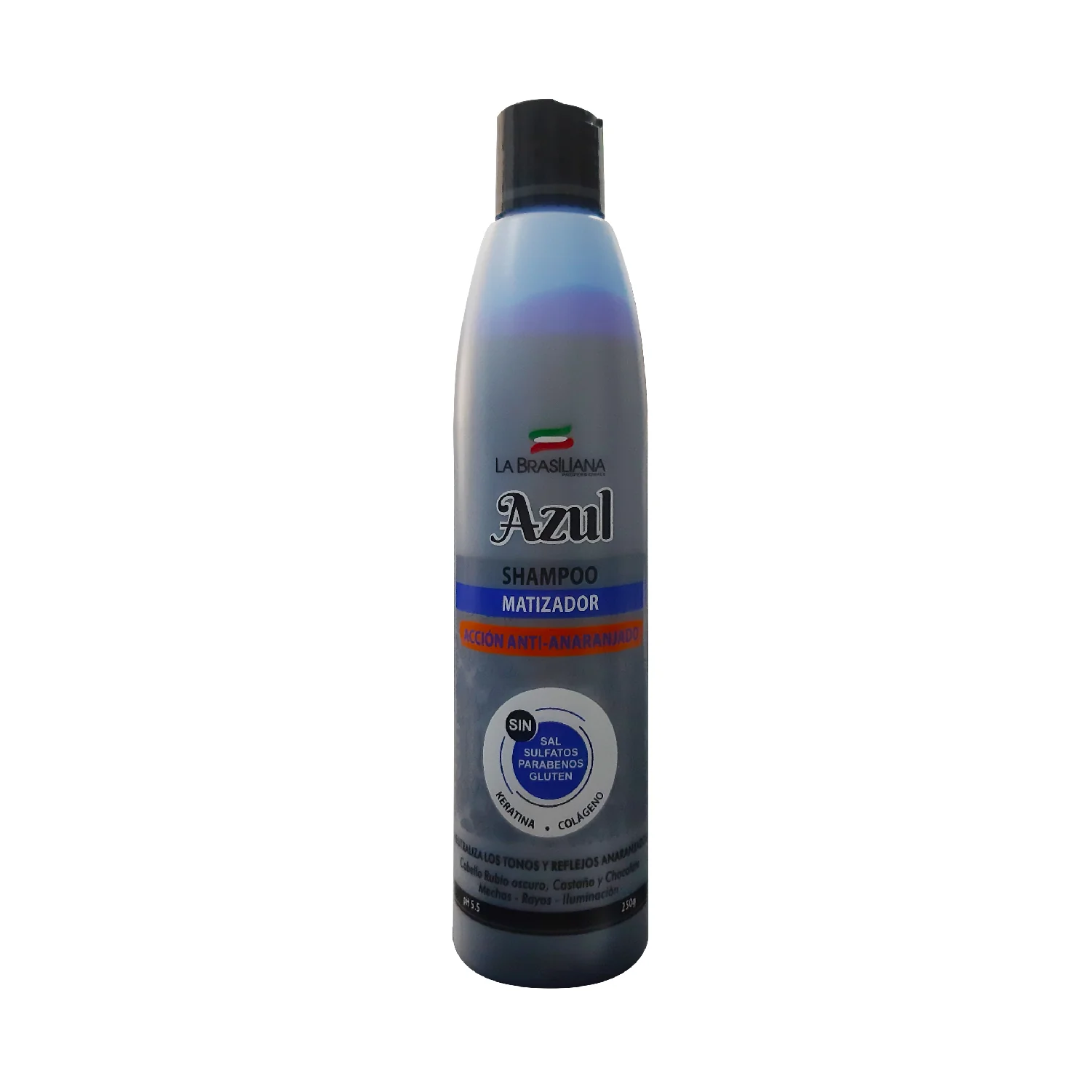 La Brasiliana Shampoo Matizador Azul – Acción Anti-Anaranjado 250g - Image 2