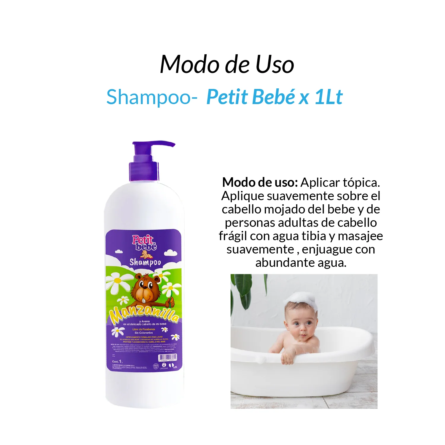 Shampoo Petit Bebé x 1lt - Image 2