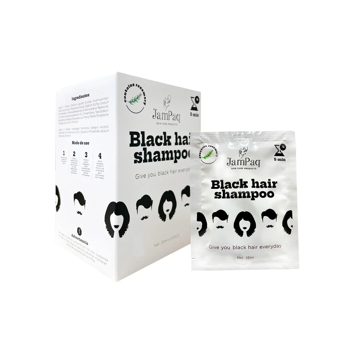 Shampoo Pinta Canas Color Castaño x10 - JamPaq 25ml - Image 2