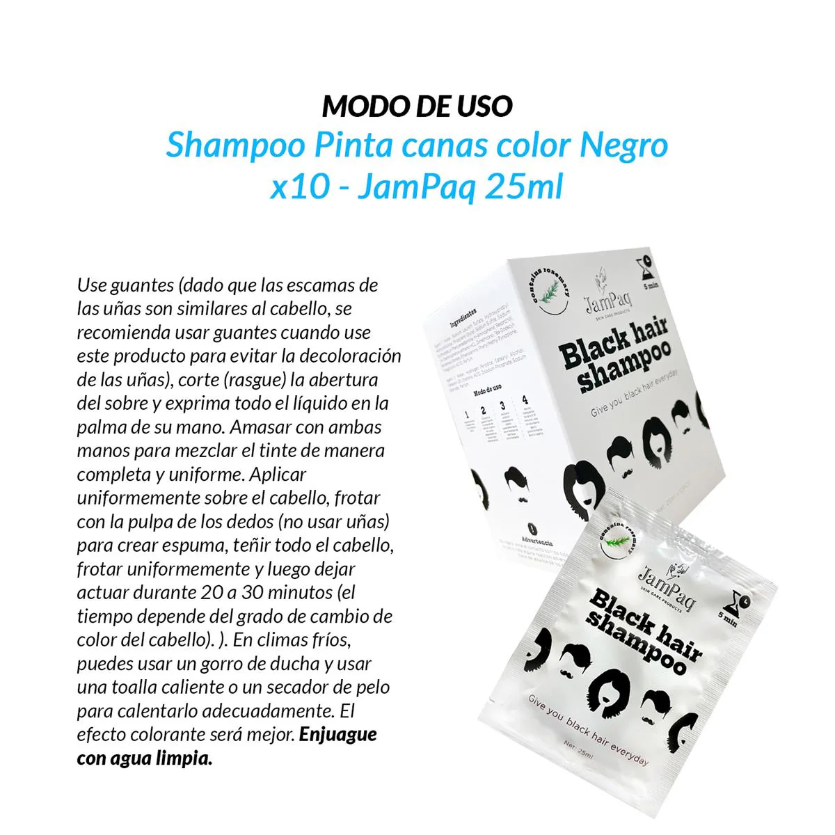 Shampoo Pinta Canas Color Castaño x10 - JamPaq 25ml - Image 4