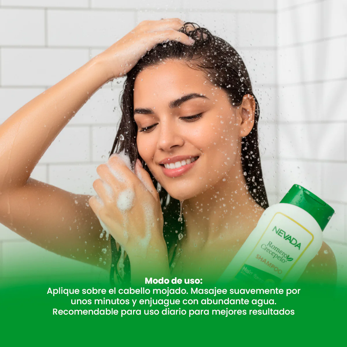 Shampoo Romero Crecepelo 400ml - Nevada - Image 4
