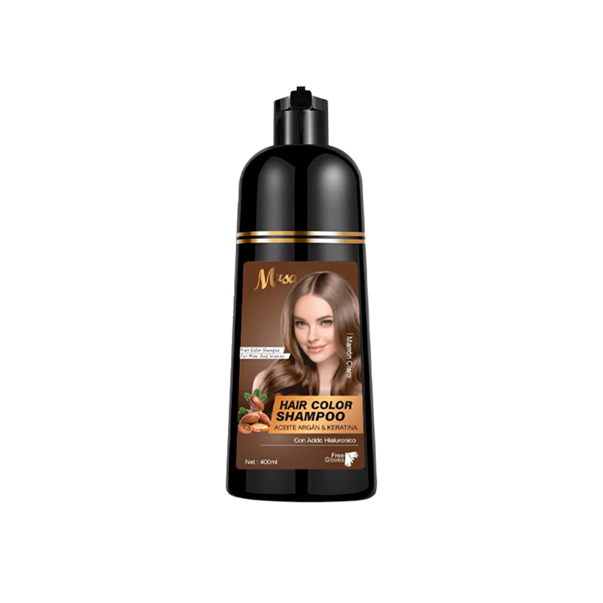 Shampoo Tinte Marron Claro 5N 400ml - Musa
