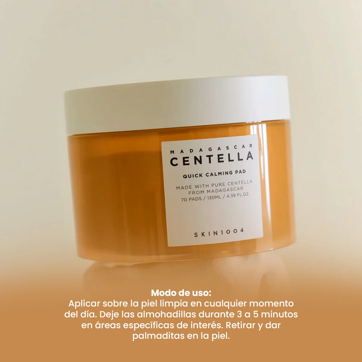 SKIN1004 – PADS FACIALES CALMANTES – MADAGASCAR CENTELLA QUICK CALMING PAD 70 PADS - Image 3