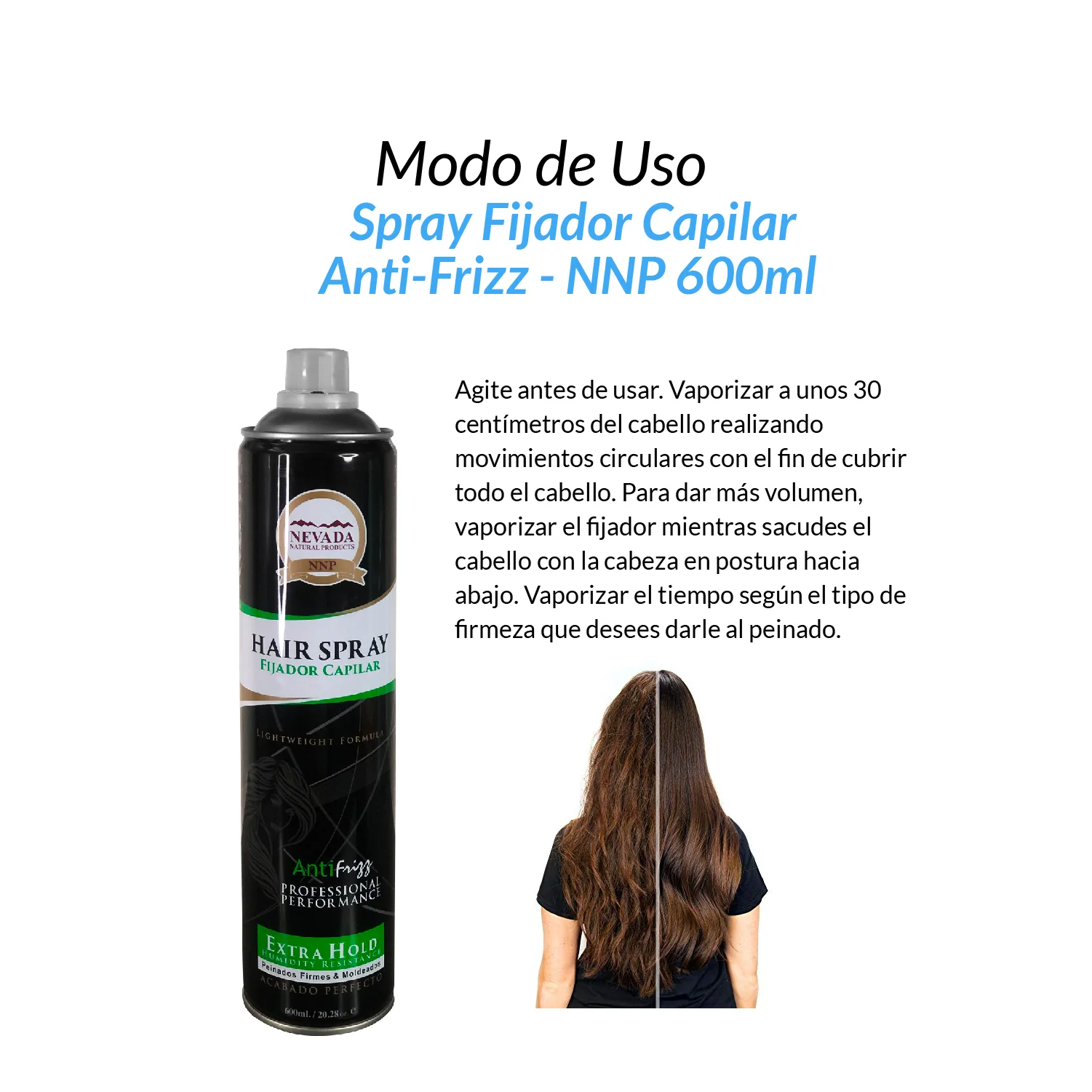 Spray Fijador Capilar Anti-Frizz - NNP 600ml - Image 3