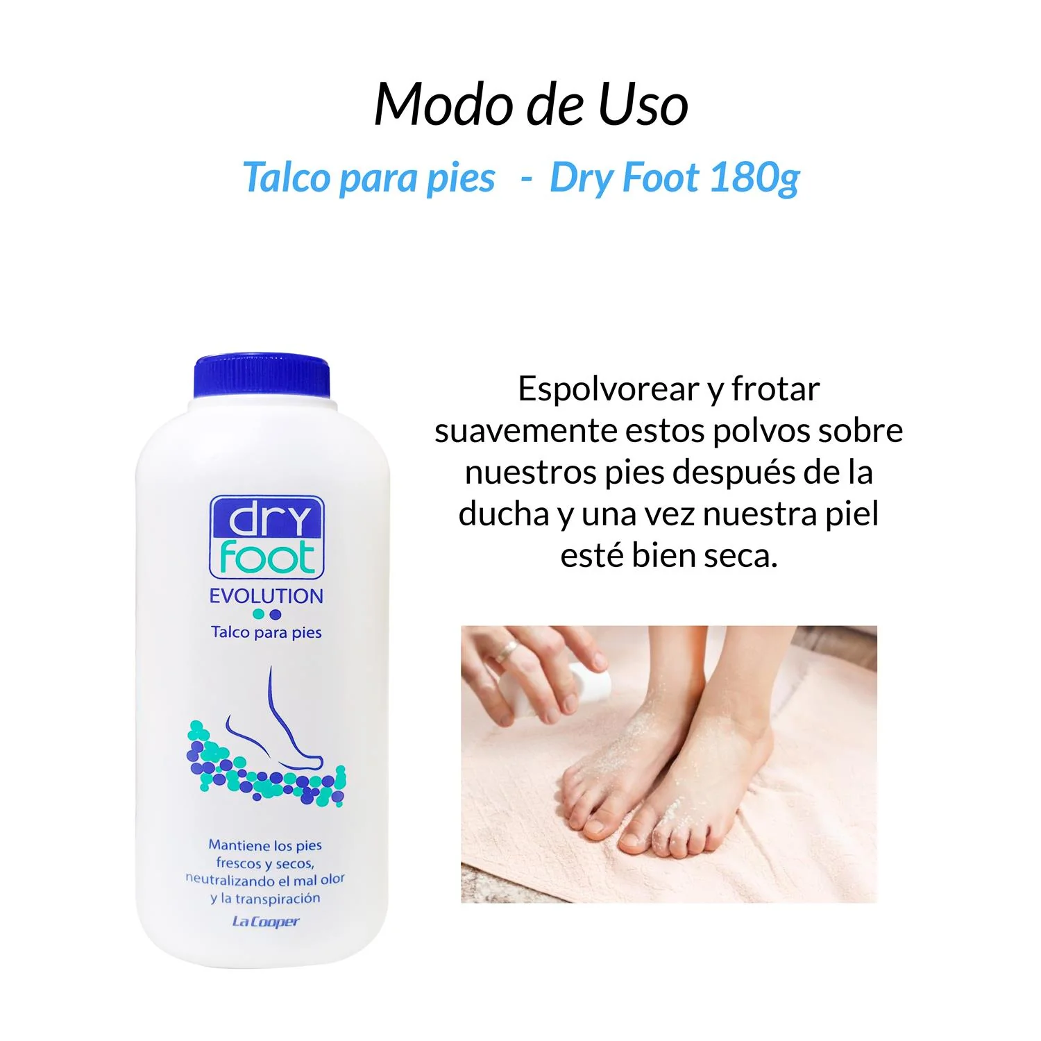 Talco para pies - Dry Foot 180g - Image 2