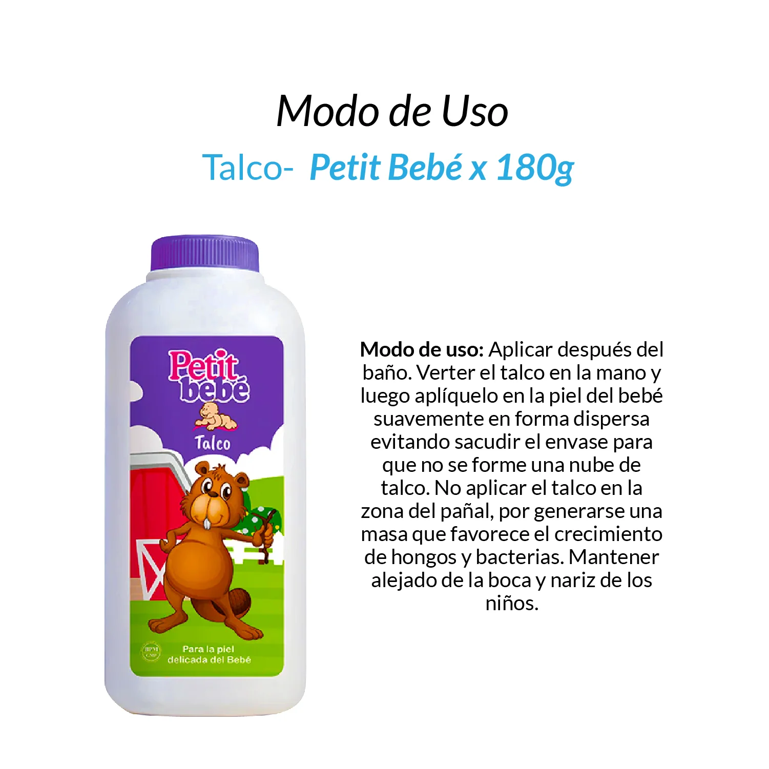 ¡liquidación! Talco Petit Bebé x 180g - Image 3