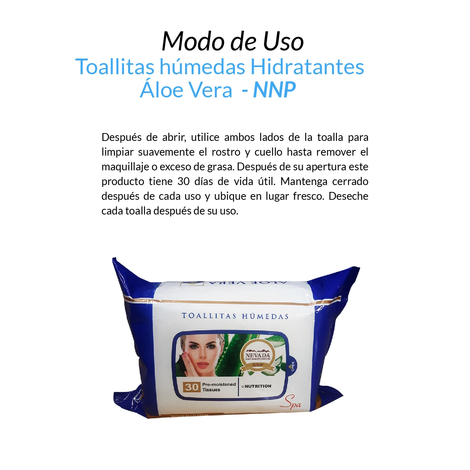 Toallitas húmedas Hidratantes Áloe Vera - NNP - Image 2