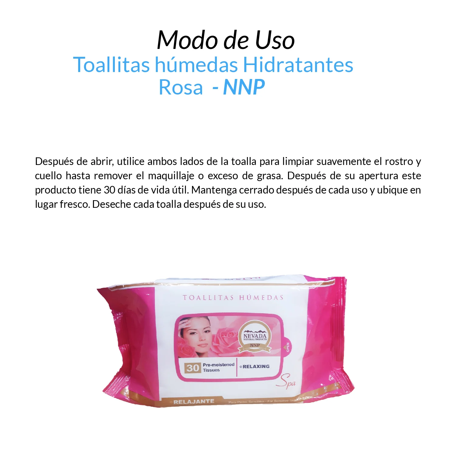 Toallitas húmedas Hidratantes Rosa - NNP - Image 2
