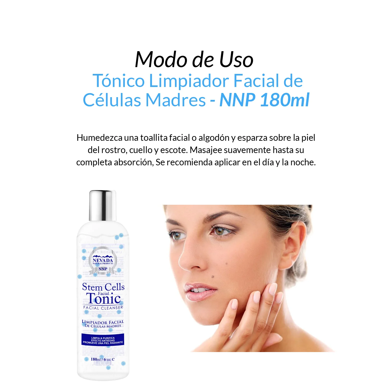 Tónico Limpiador Facial de Células Madres 180ml - Image 4