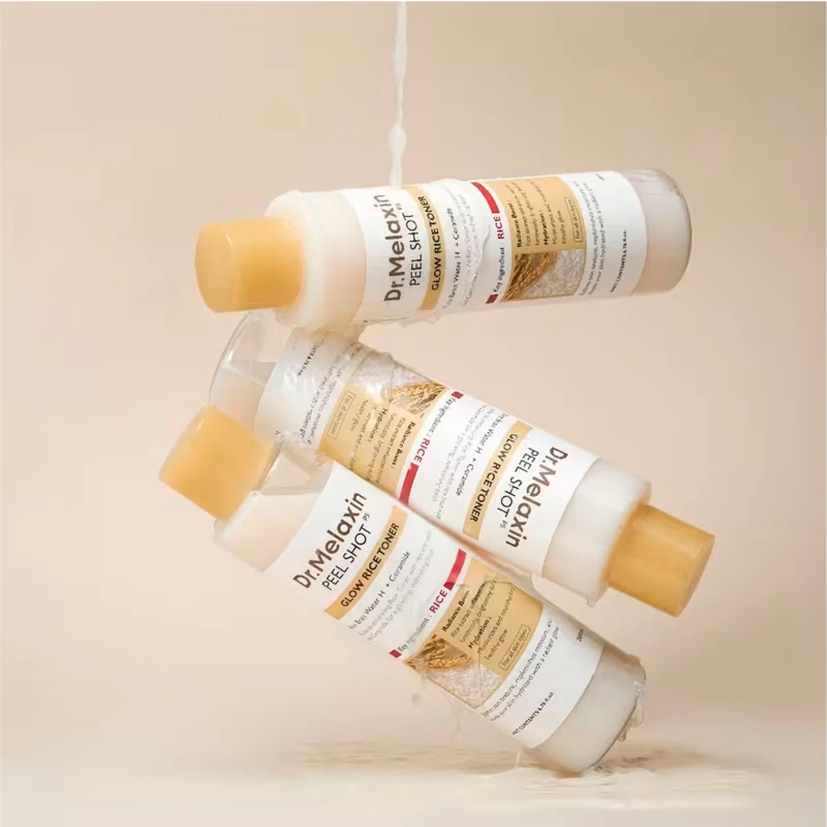 TÓNICO PEEL SHOT GLOW WHITE RICE TONER 200ML - DR. MELAXIN - Image 4
